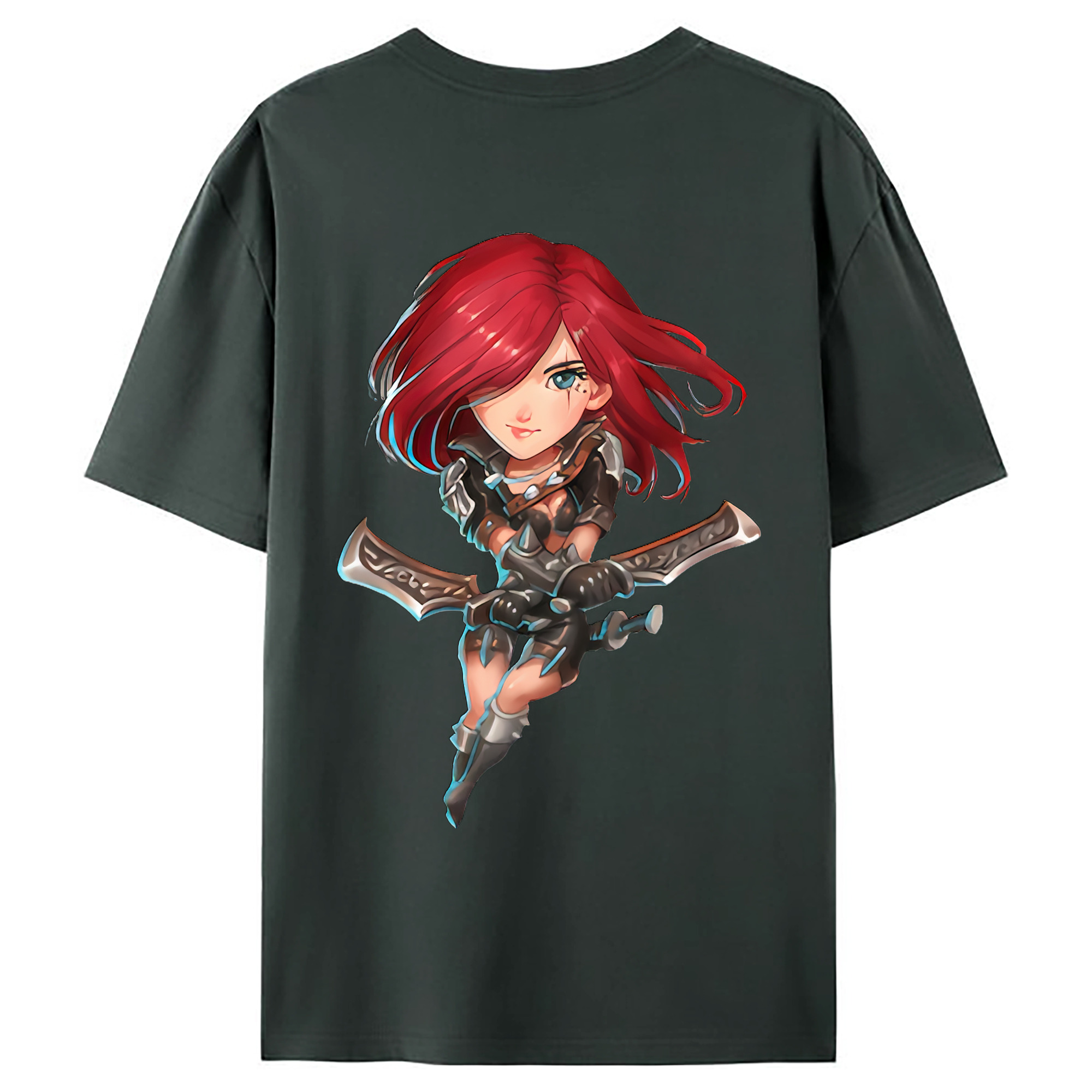 （画像用） リーグ・オブ・レジェンド League of Legends LOL 綿100％ メンズ半袖Tシャツ（バックプリント） 通気性